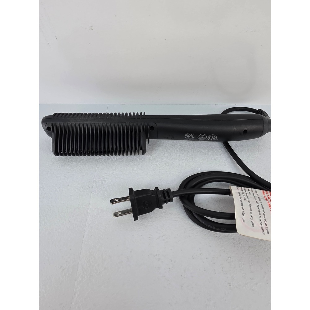 Straight Ahead Pro Glider 2.0 Ceramic Hair Straightening Brush Black 450F Dual V